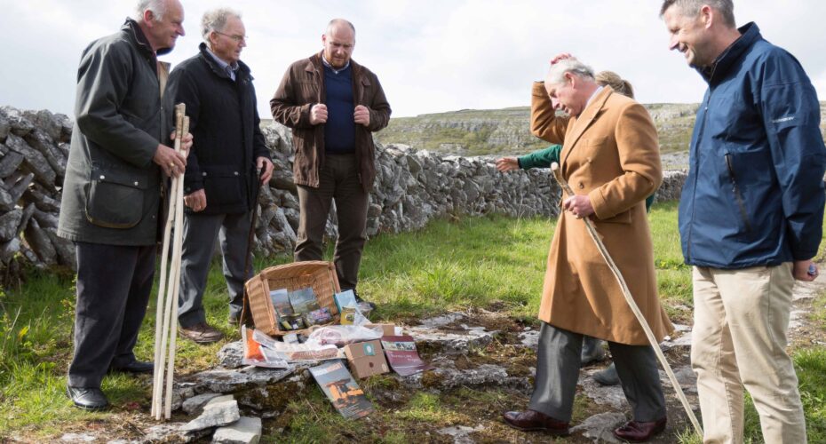 Prince Charles with Burren Smokehouse salmon