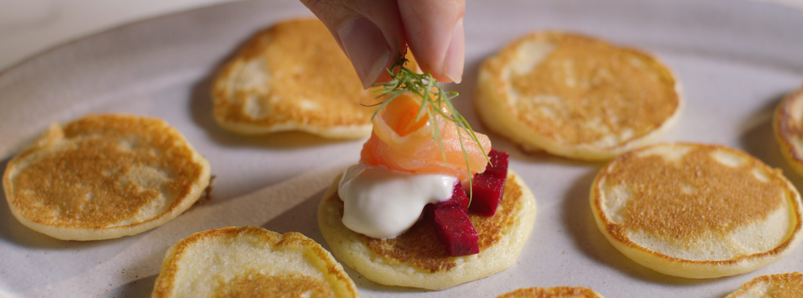 Recipe smoked salmon Burren Smokehouse blinis